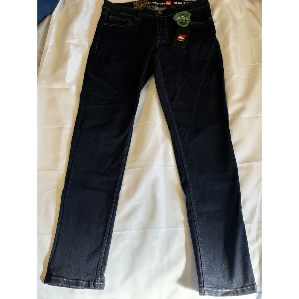Men's Quiksilver Slim Fit Jeans 33x32 Brand New with Tags dark rinse